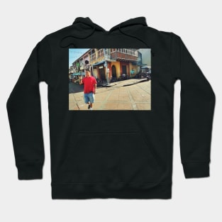 Street scene George Town, Penang Malaysia. Hoodie